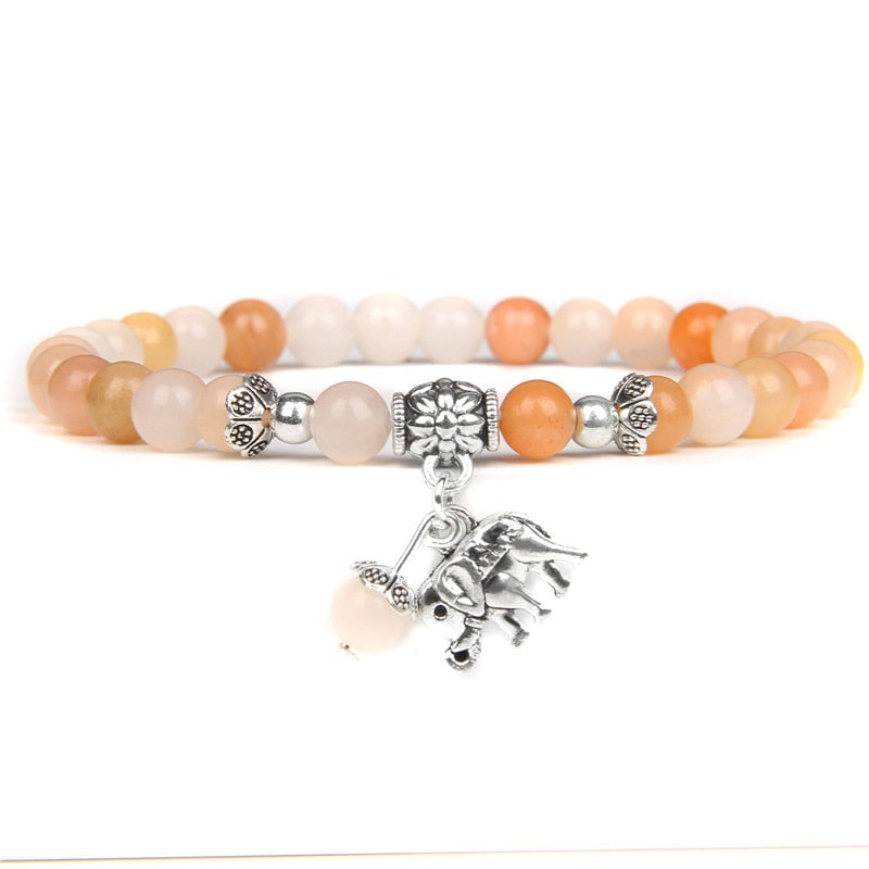 Boho Charm Bracelets Women Natural Rose