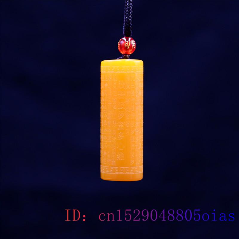 Jade Heart Sutra Pendant Carved Amulet Buddhism