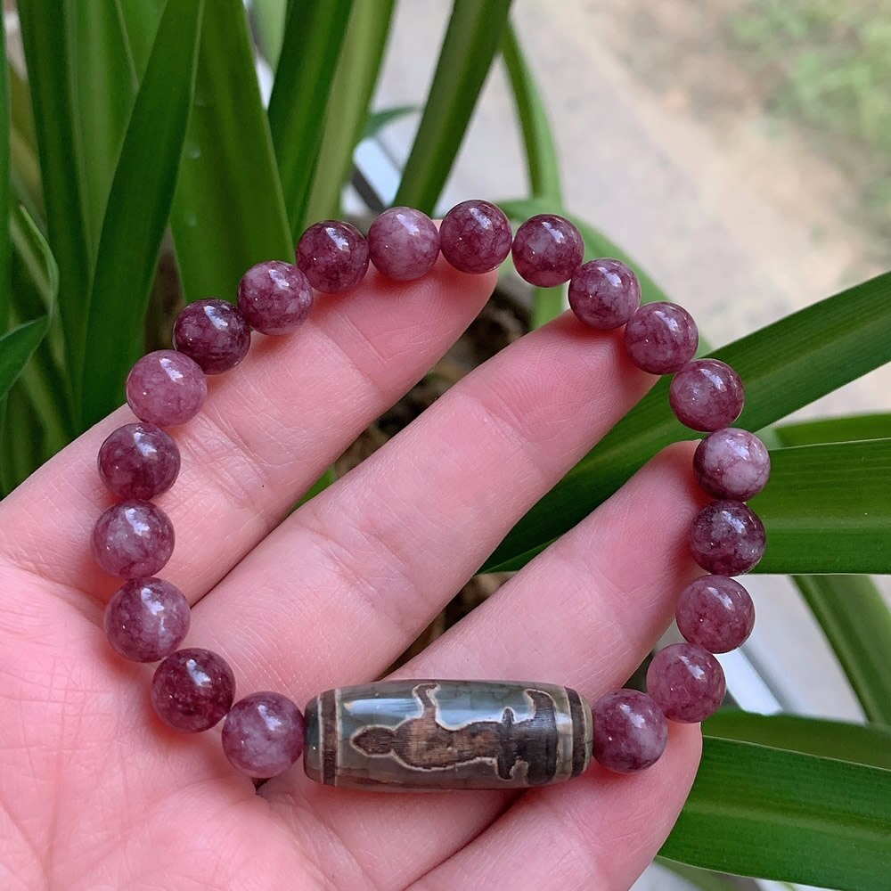 Healing Reiki Stone Natural Tibetan Dzi Agates Bracelet