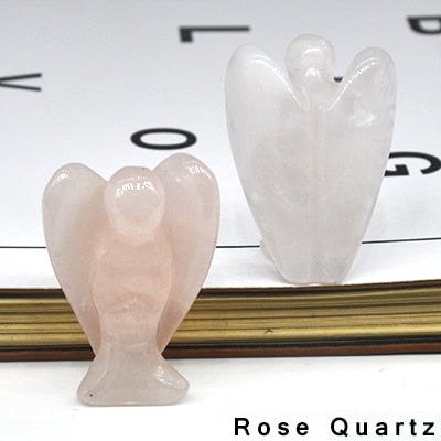 Lucky Angel Figurine Natural Stone And Crystals