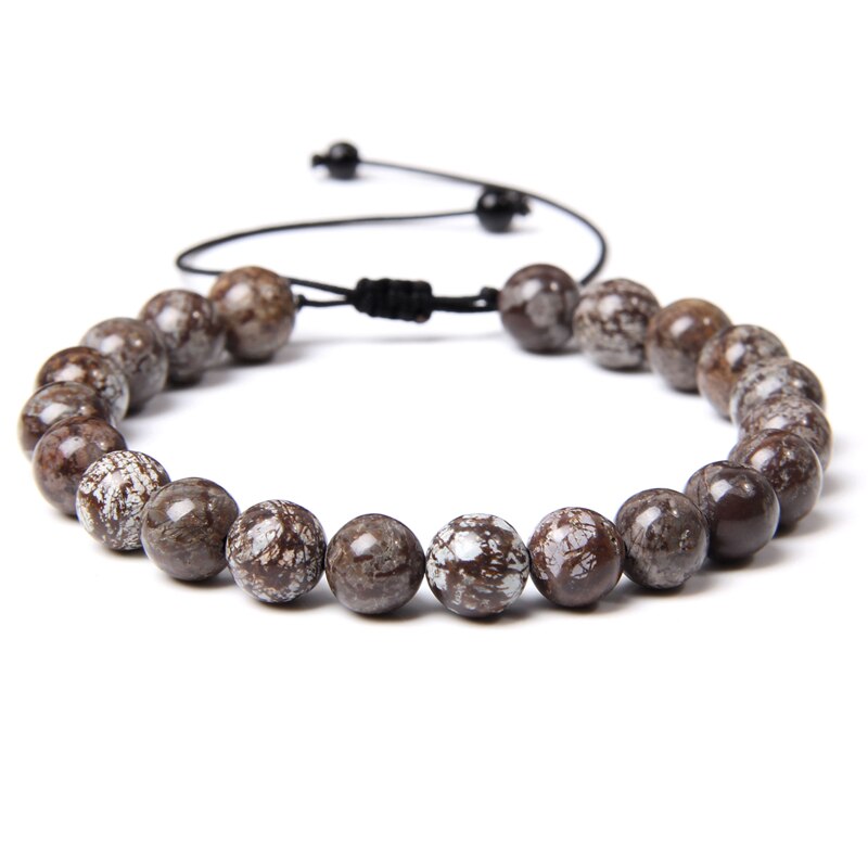 Adjustable Natural Stone Bracelet women Men Minimalist