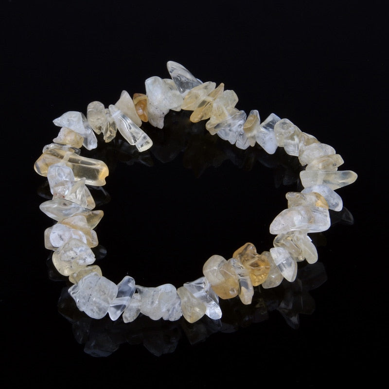 Natural Stone Chips Agates Bracelet Amethysts Crystal