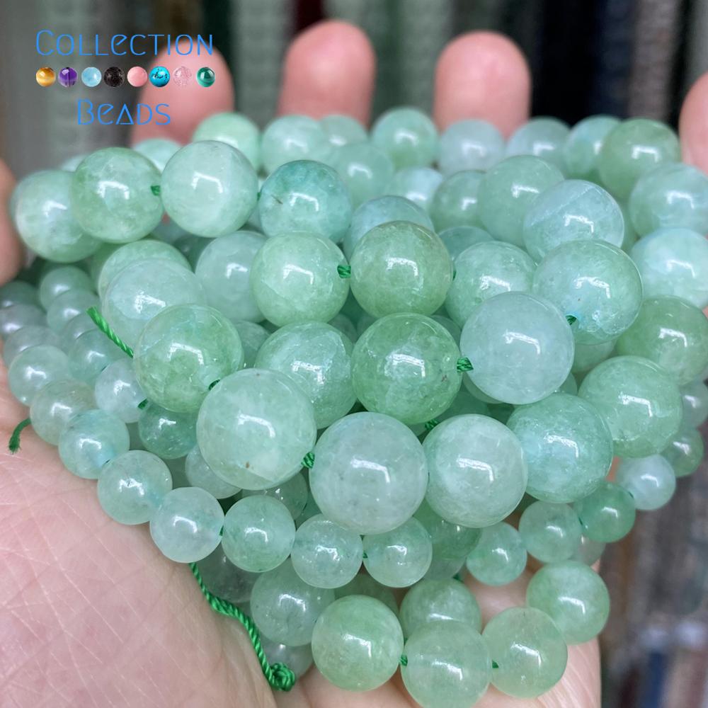 Natural Green Jades Stone Loose Round Beads