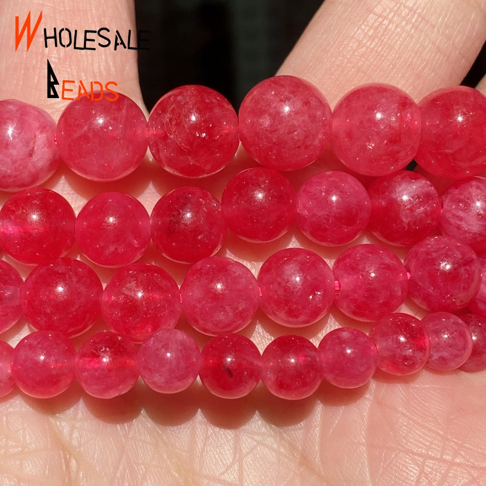 Natural Stone Aquamarines Chalcedony Jades Pink