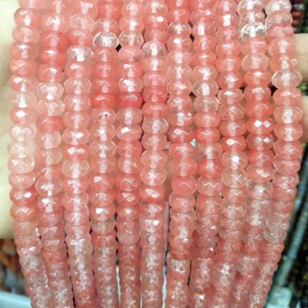 Natural Stone Faceted Rondelle Beads Jades Spacer