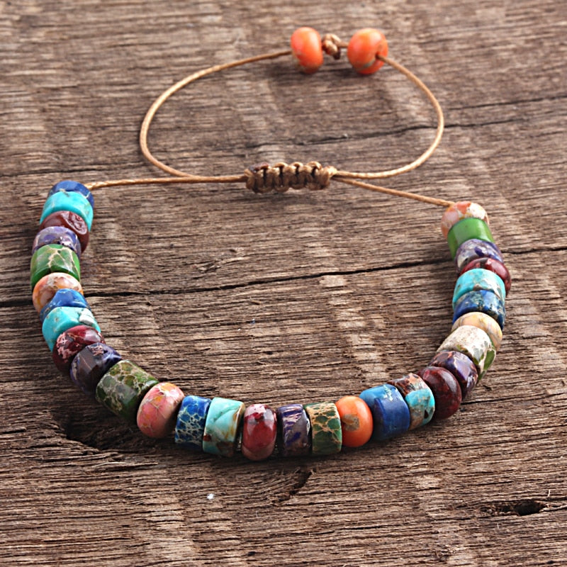 Boho Style Handmade Colorful Multi Bracelet Stone
