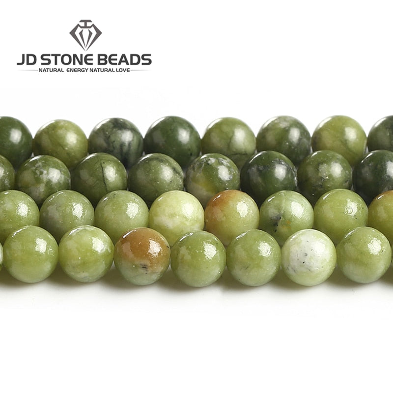 Natural Stone Beads Smooth Natural Southern Jade