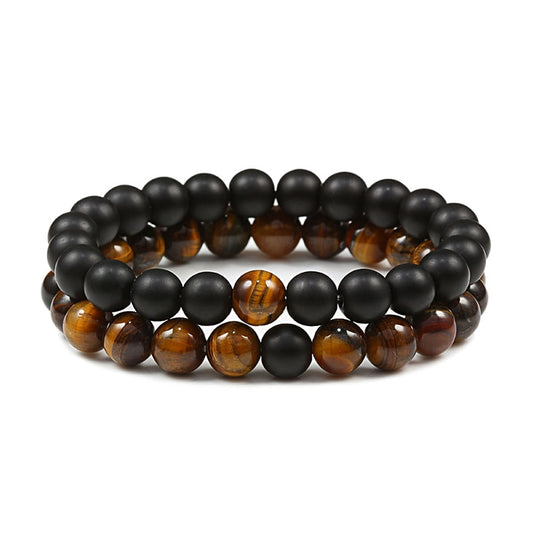 Couple Tiger Eye Stone Bracelets Bangles Classic