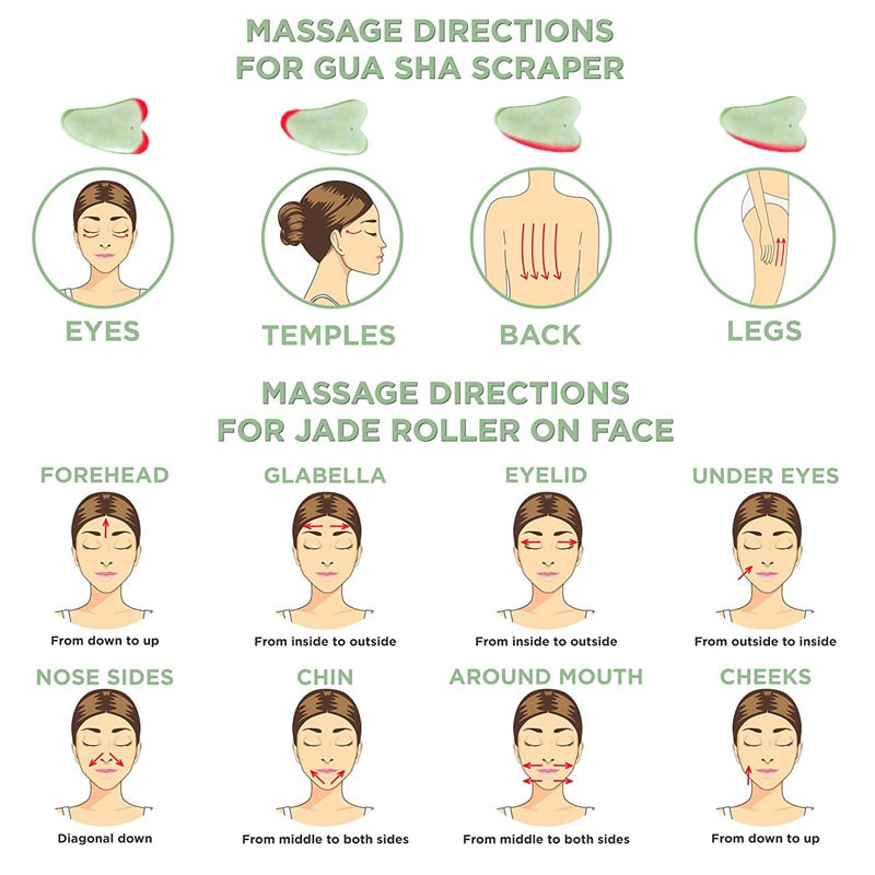 Darsonval Natural Facial Beauty Massage Tool Jade