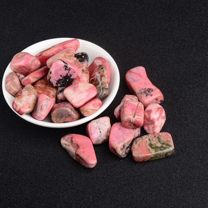 100g Natural rose red Rhodochrosite gravel stones