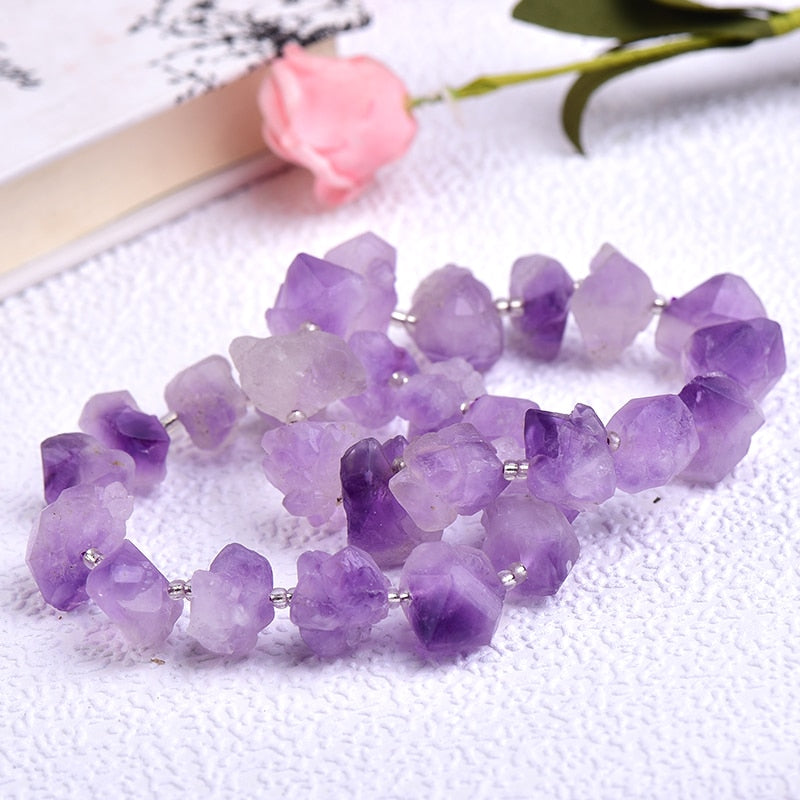 Simple Natural Amethyst Bracelet Crystal Healing