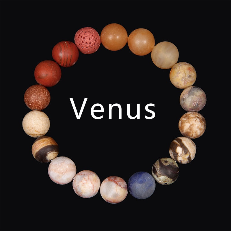 Universe Eight Planets Bracelet Men Natural Stone