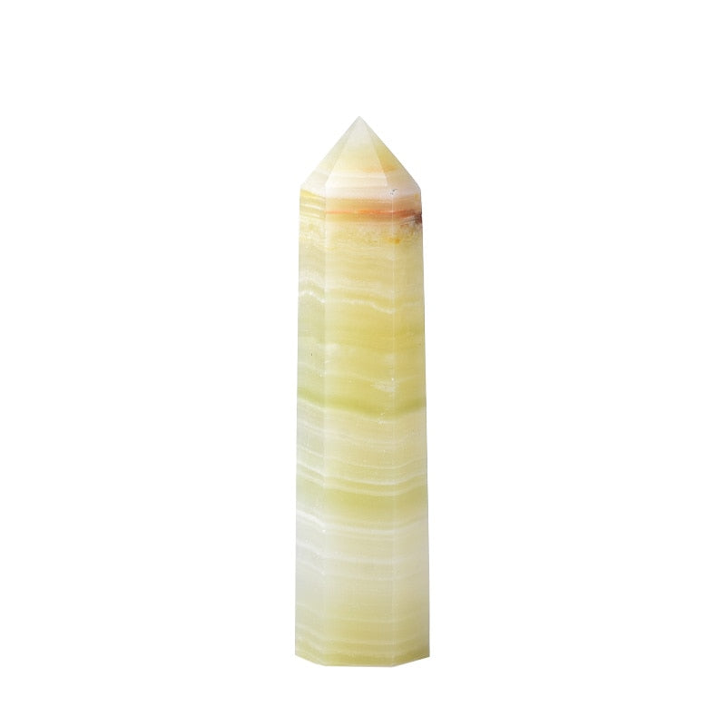 Natural Crystal Point Light Yellow Afghan Jade