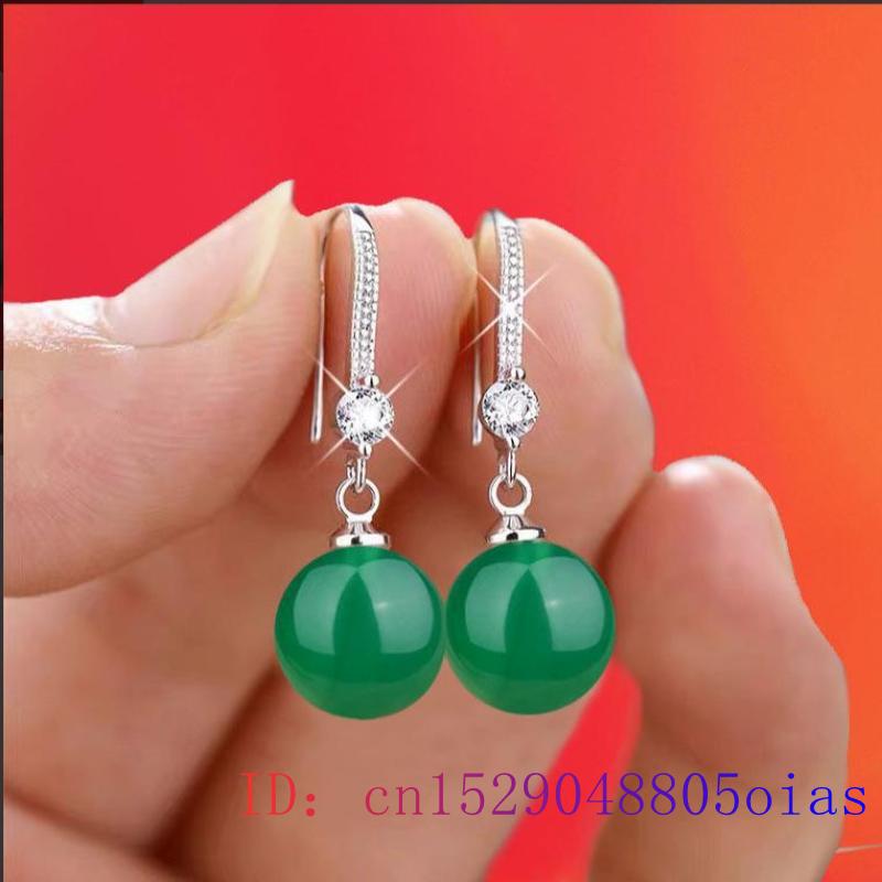 Jade Drop Earrings for Women Gift Charm Natural