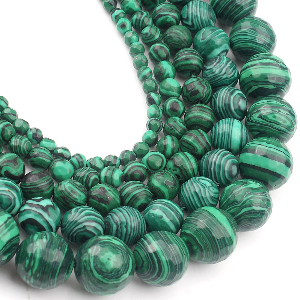 Colorful Malachite Stone Beads Loose Spacer Bead