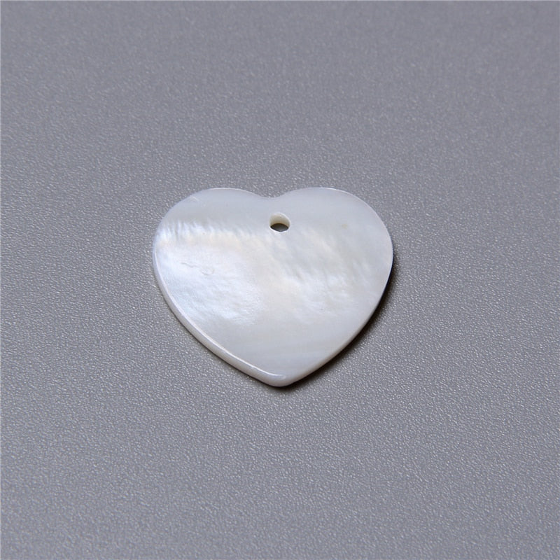 Heart Shape Mother Of Pearls Pendant Natural White Shell