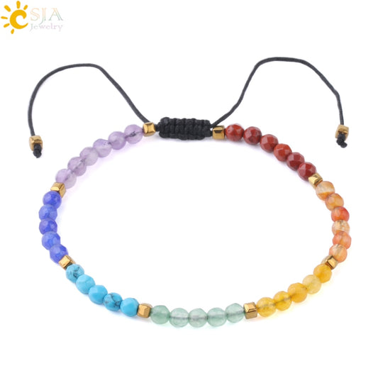 Simple Small Beads Bracelets 4mm Natural Stone