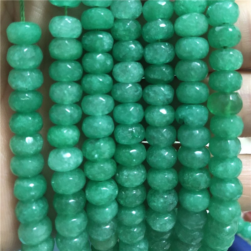 Green malaysia 5x8mm natural stone chalcedony