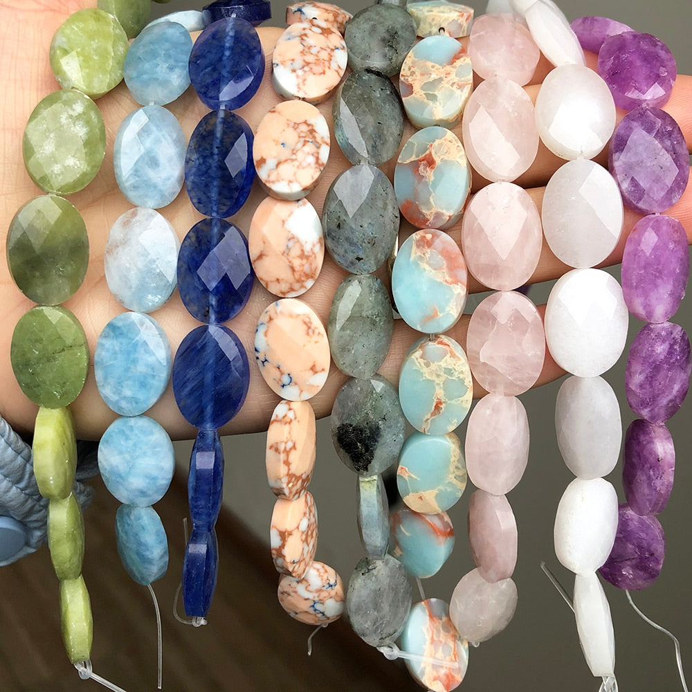 Natural Faceted Turquoises Agates Jades Snakeskin