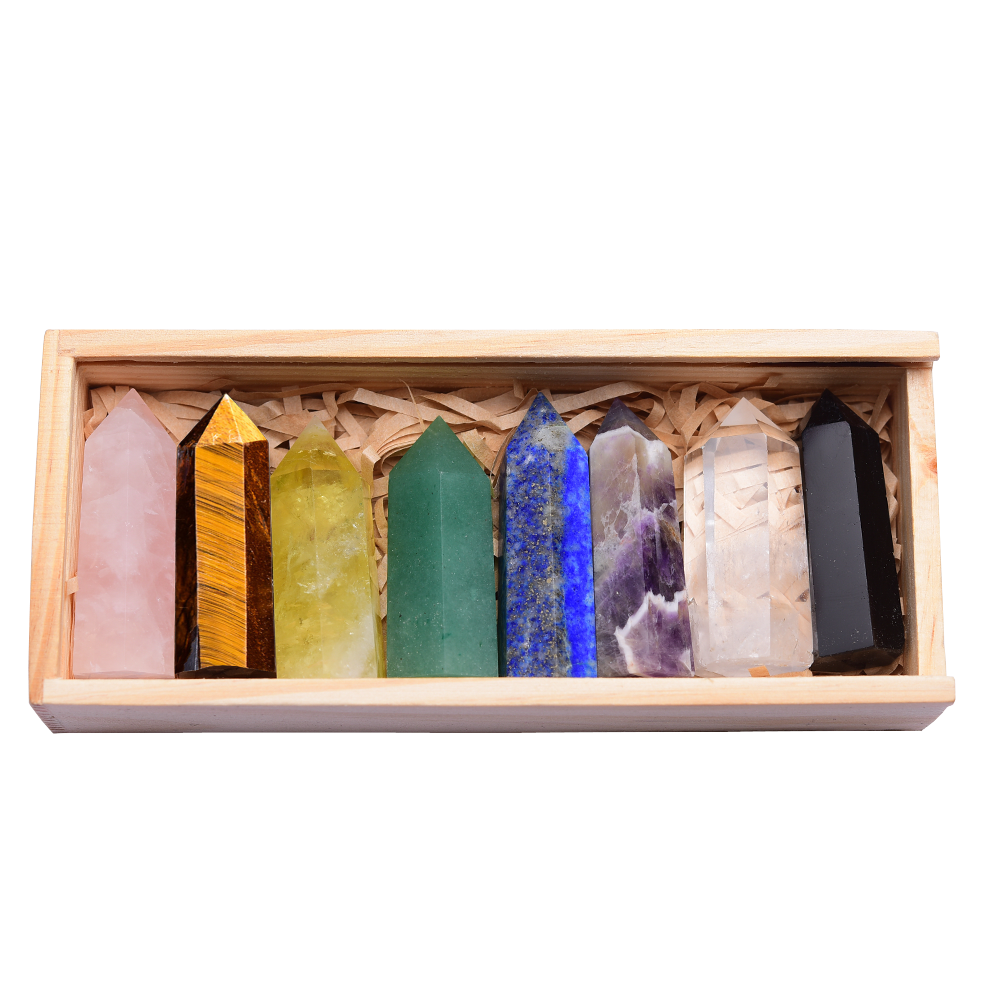 Wooden gifts Natural crystal Single Point Healing Crystal