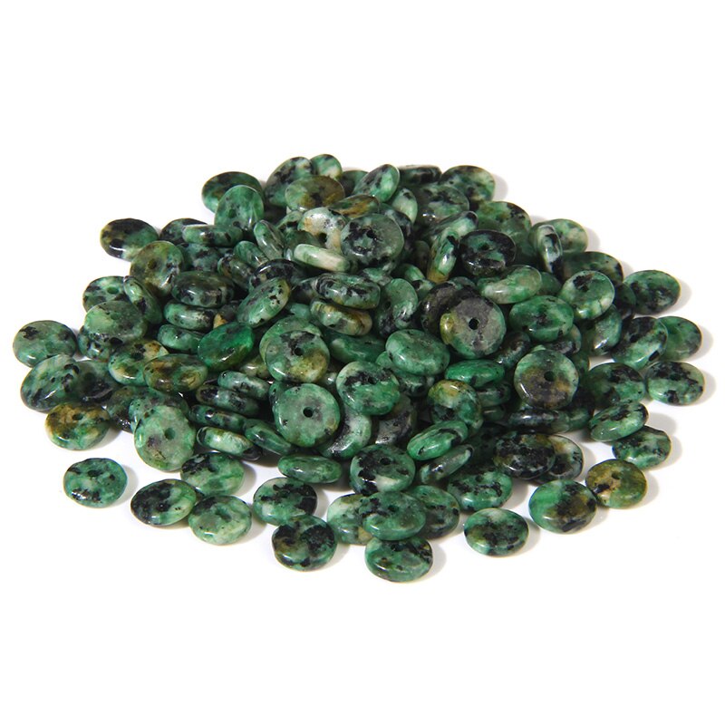 Natural Stone Slice Bead Agates Jades Flat Spacer