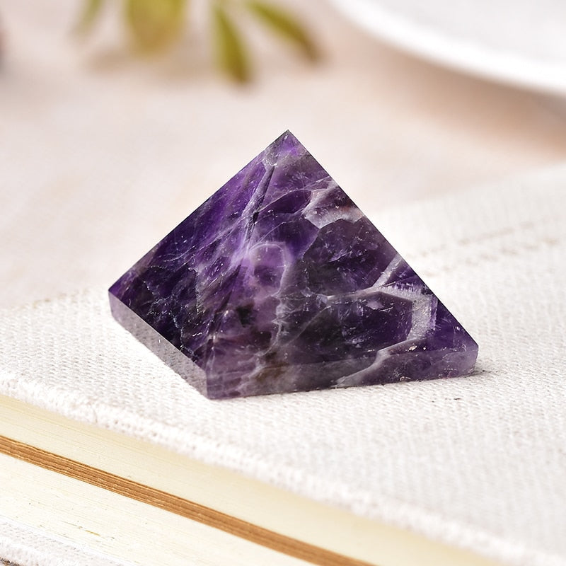 Fluorite Crystal Pyramid Quartz Healing Stone