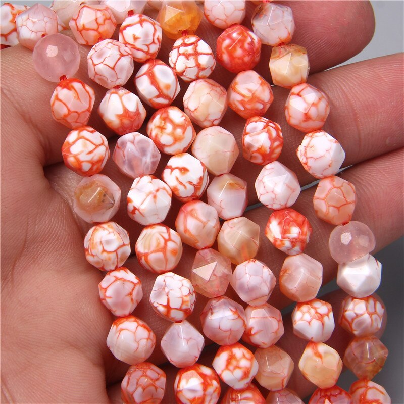 Stone Faceted Chalcedony Agates Jades Beads