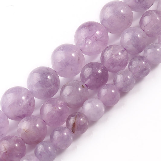 Light Purple Amethysts Crystals Round Loose Jades