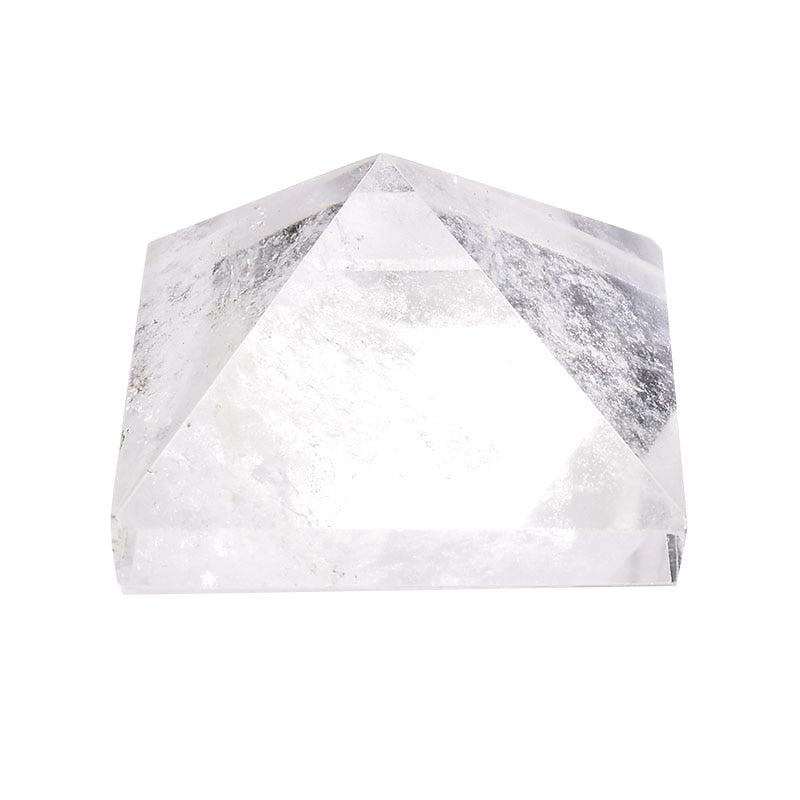 Natural Crystal Clear Quartz Pyramid Healing Stone