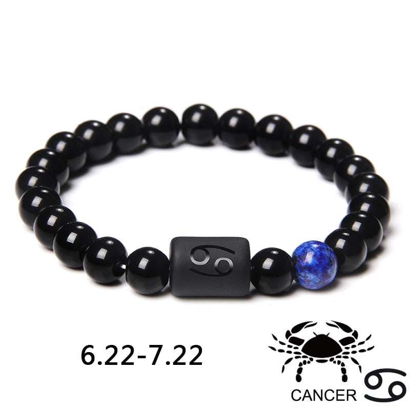 12 Constellation Zodiac Signs Beads Couples Bracelet