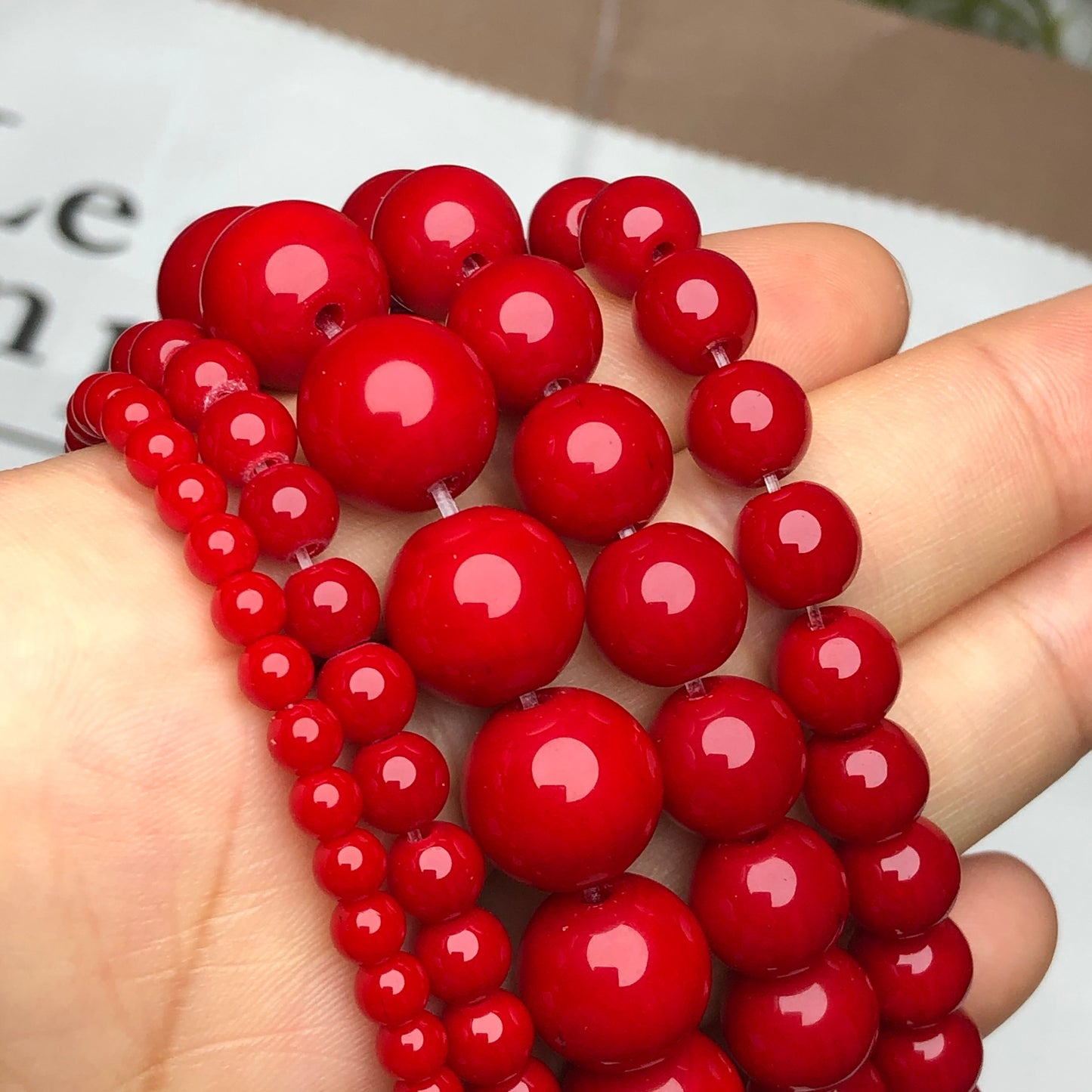 Red Coral Jades Beads Natural Stone Beads