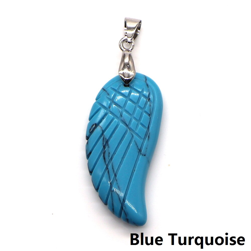 Angel Wing Pendants Natural Crystal Healing Gemstone