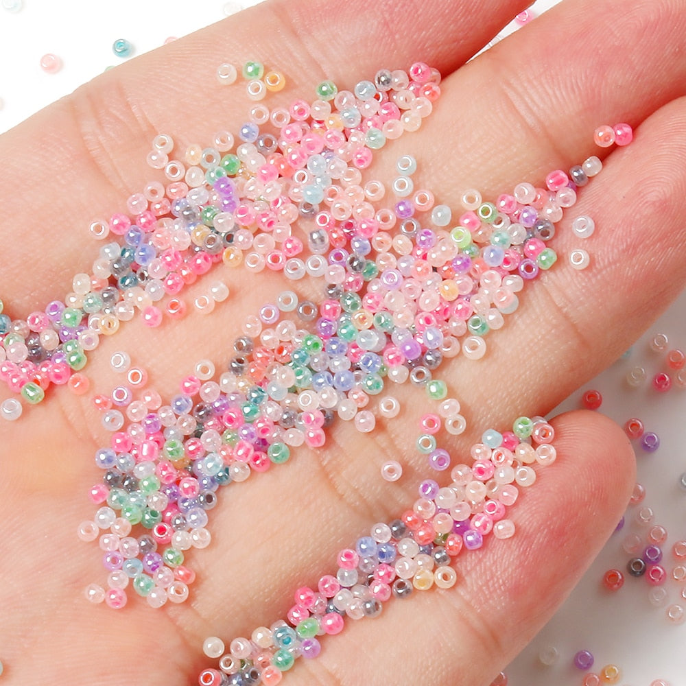 Glass Seed Beads Imitation Jades Loose Beads