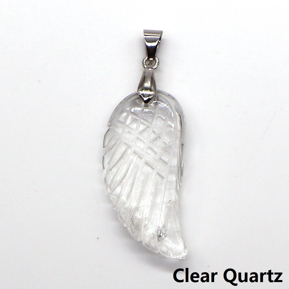 Angel Wing Pendants Natural Crystal Healing Gemstone