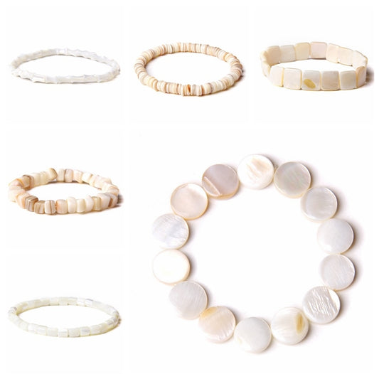 Bracelets Natural White Yellow Mother Of Pearls