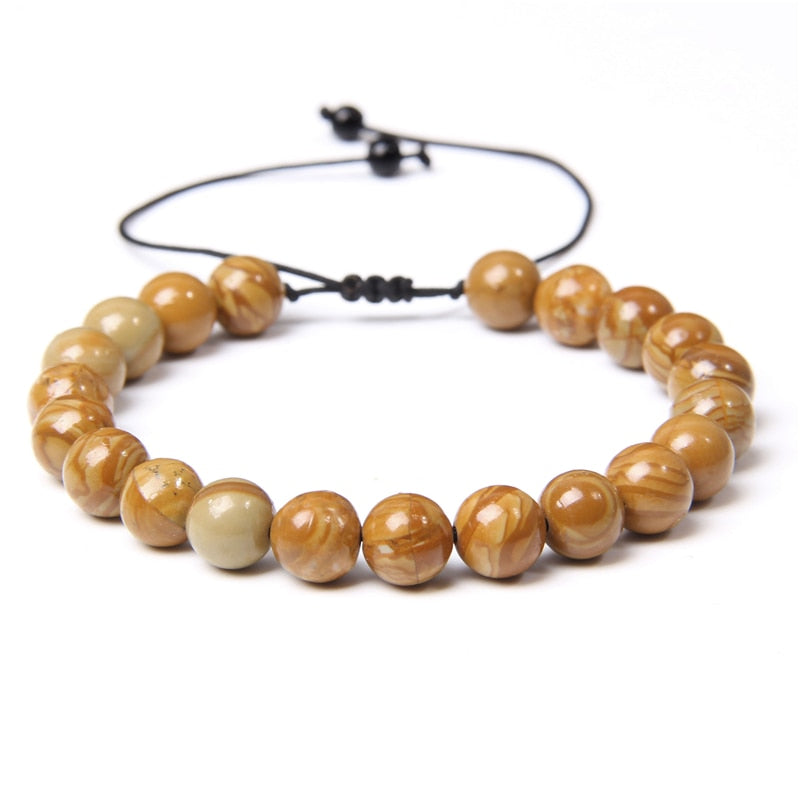 Adjustable Natural Stone Bracelet women Men Minimalist