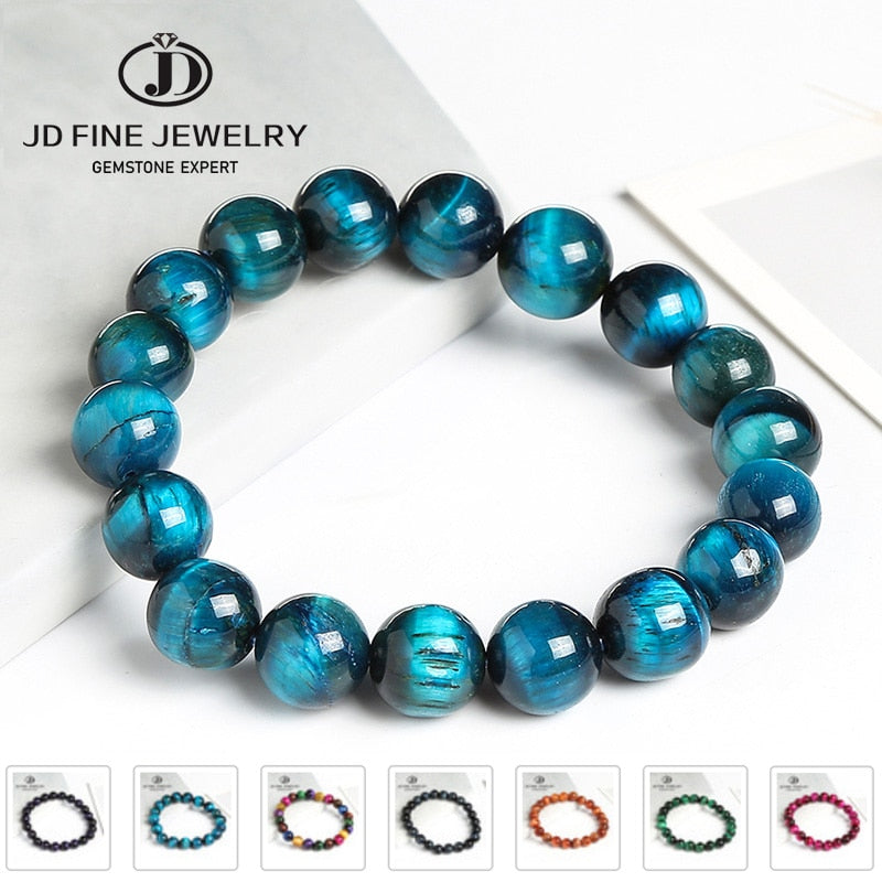 JD High Quality Blue Tiger Eye Buddha Bracelets
