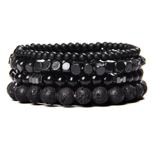 Fashion Natural Stone Beads Men Bracelet Multilayer