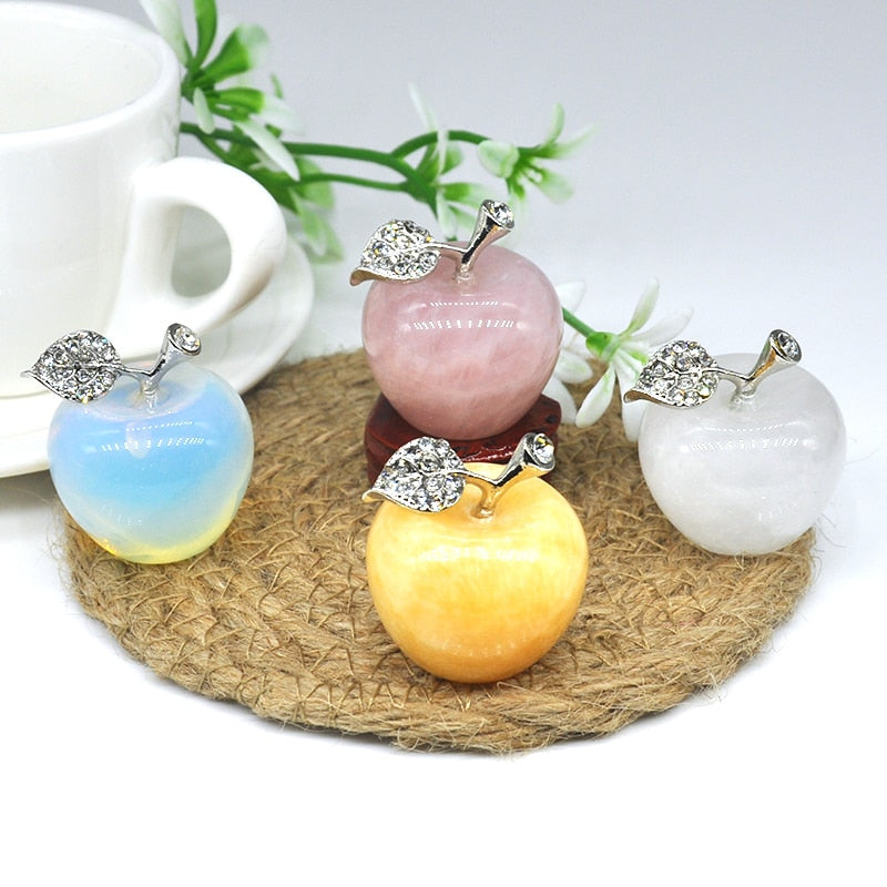 Apple Figurine Natural Stones Healing Crystals Statue