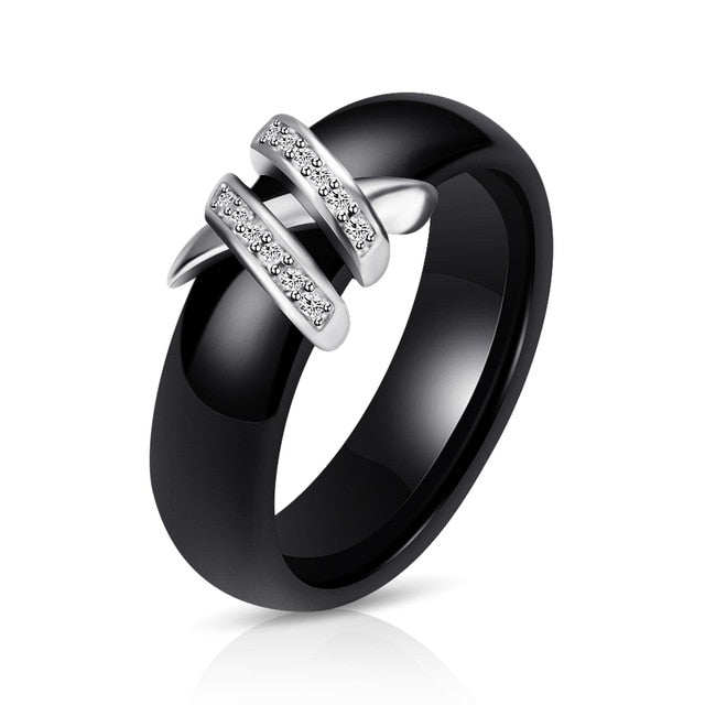 Black White Colorful Ring Ceramic Ring