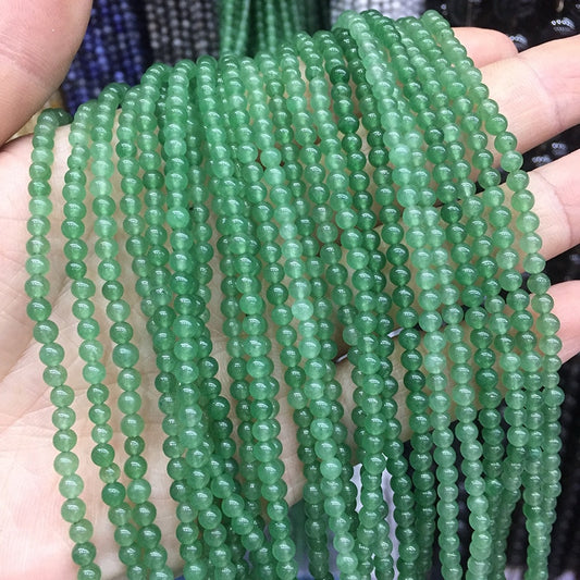 Natural Green Aventurine Jades Round Loose Stone