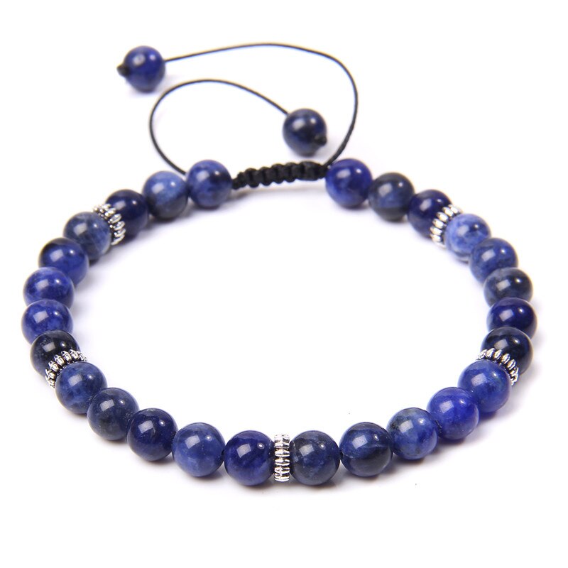 Natural Stone Beads Braided Chakra Bracelet