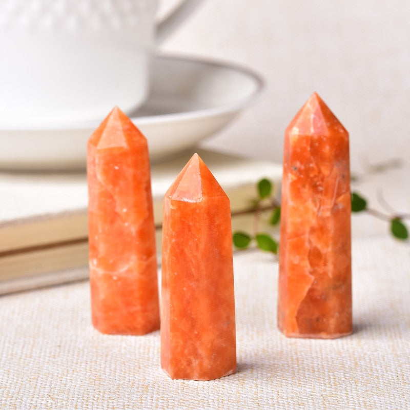 Crystal Point Sunstone Healing Stone Quartz Tower