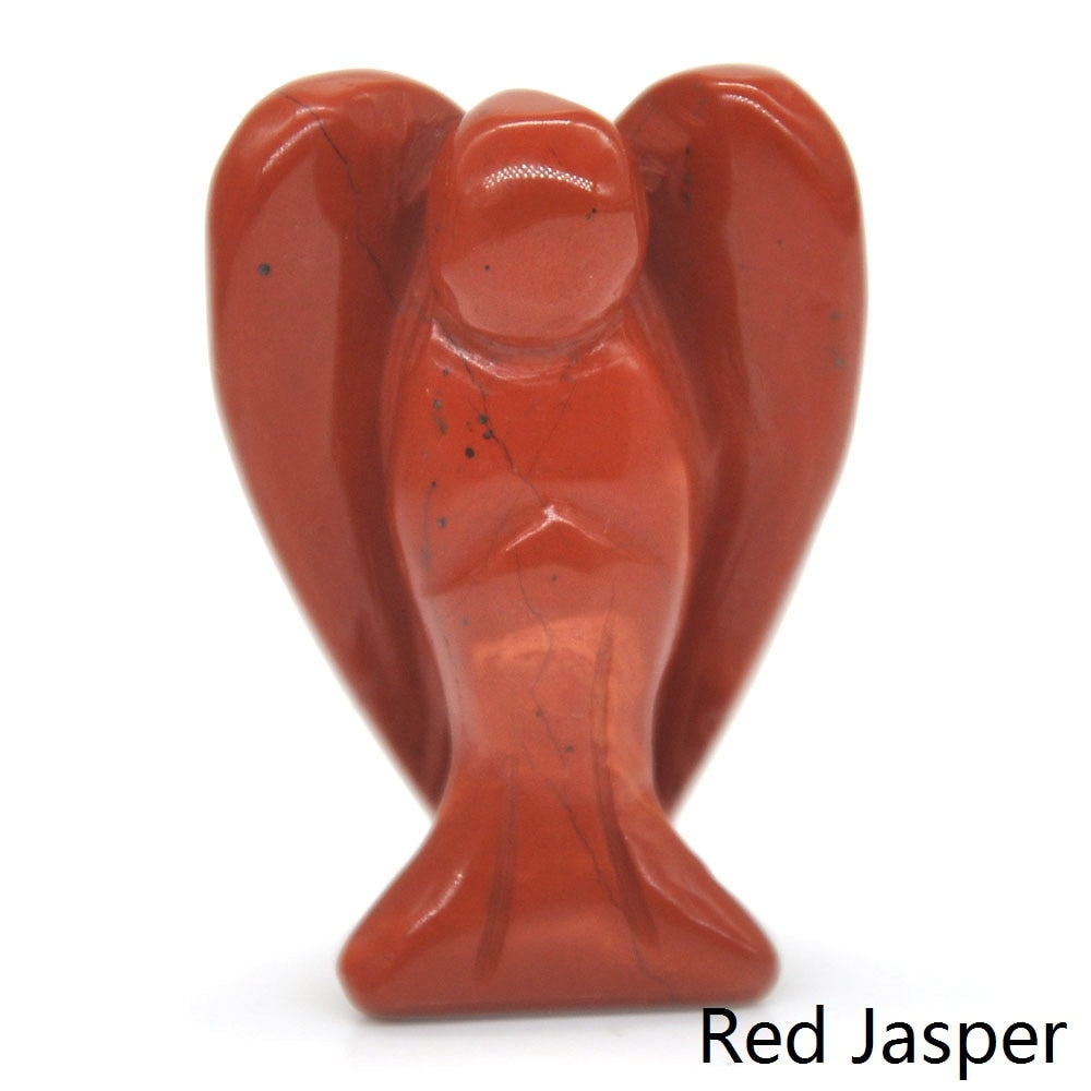 Hand Carved Pocket Guardian Angel Statue