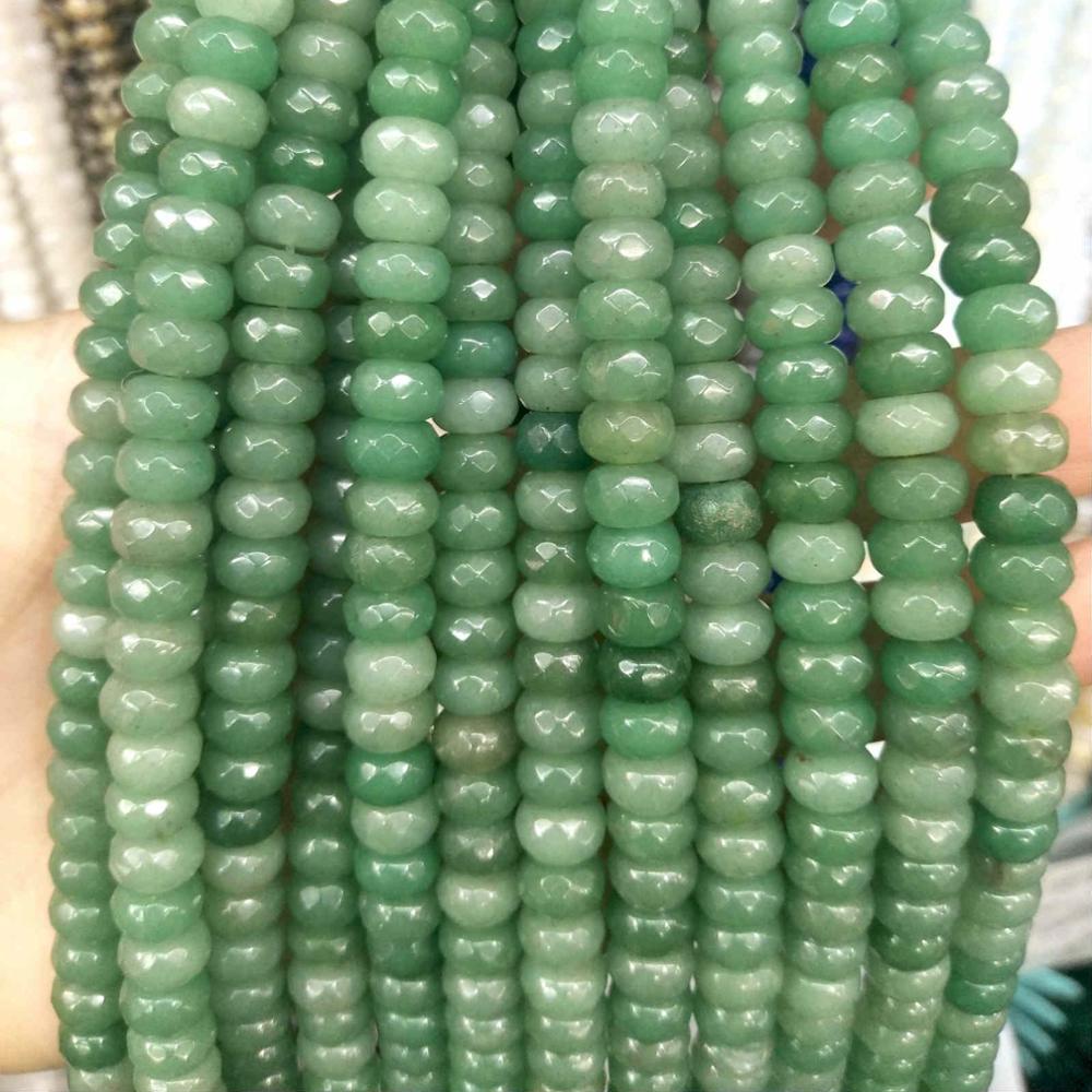 Natural Stone Faceted Rondelle Beads Jades Spacer