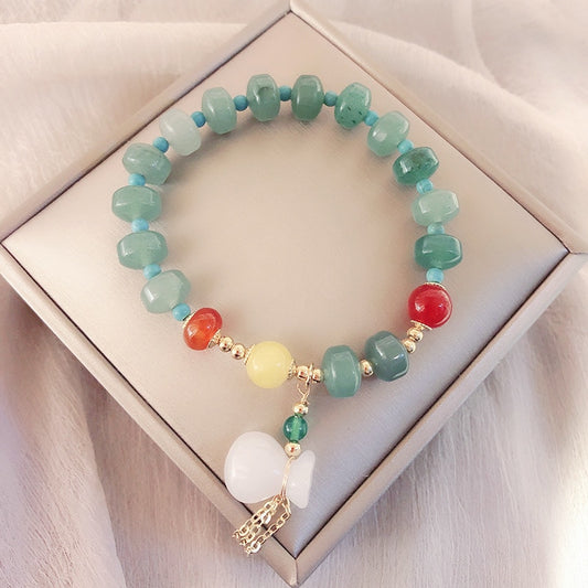 Vintage Lucky Bag Natural Jade Bracelets