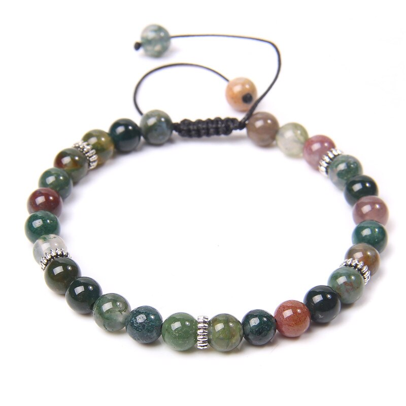 Natural Stone Beads Braided Chakra Bracelet