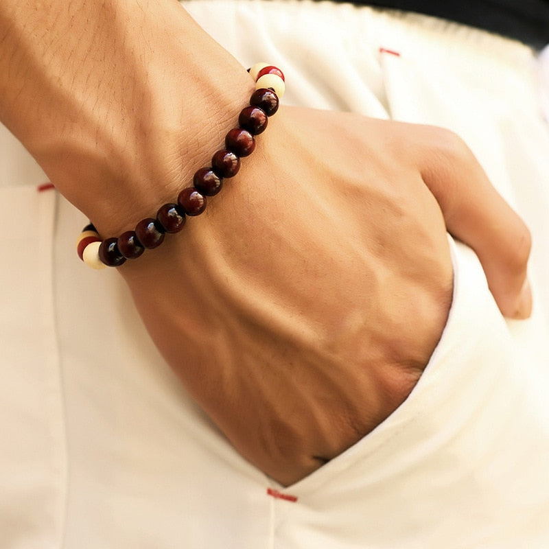 Wood Beads Bracelets Men Ethic Meditation