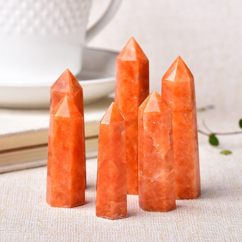 Crystal Point Sunstone Healing Stone Quartz Tower