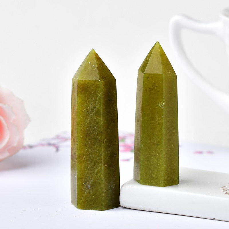 Natural Crystal Point Olivine Healing